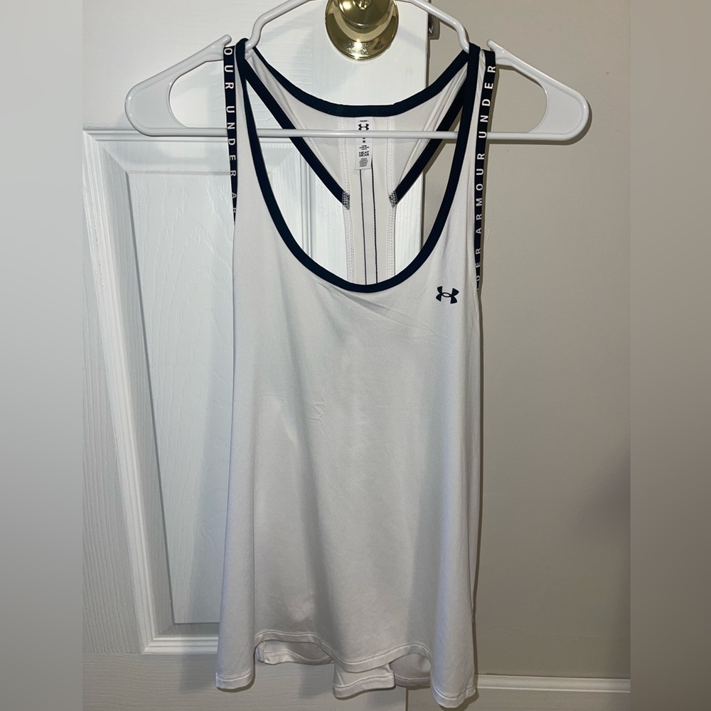 Under Armour White and Black Athletic Tank
